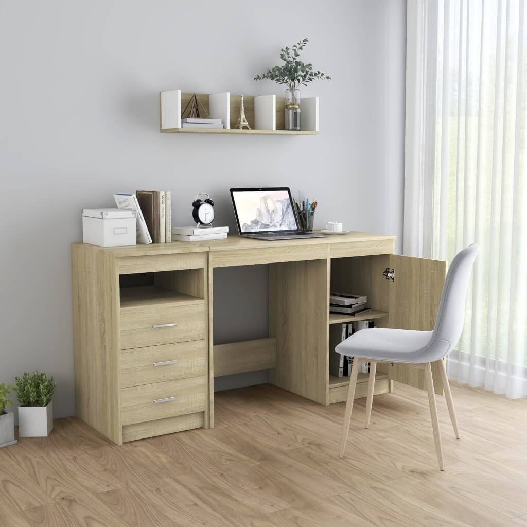 Schreibtisch Sonoma-Eiche 140 x 50 x 76 cm Spanplatte-2