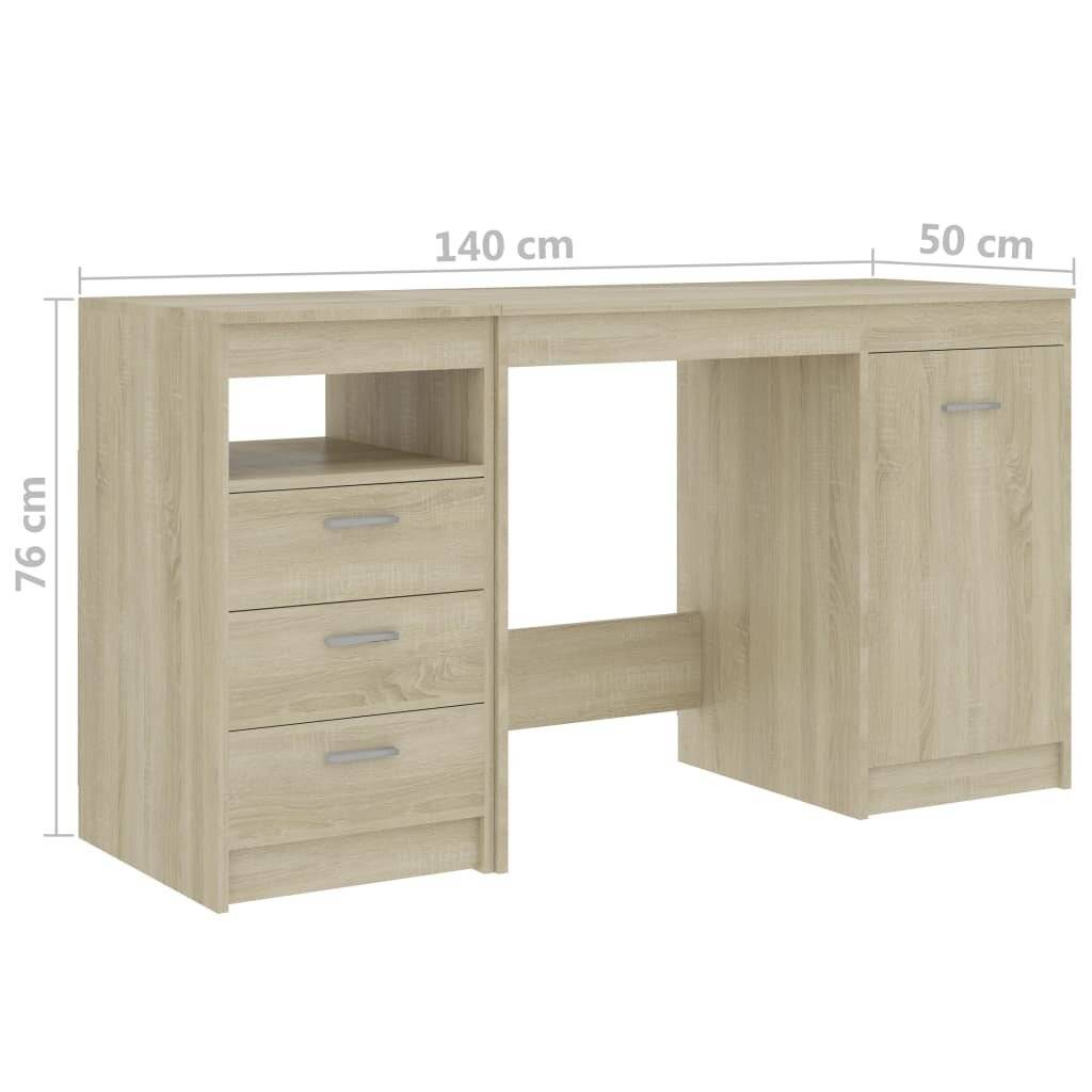 Symbolbild für Schreibtisch Sonoma-Eiche 140 x 50 x 76 cm Spanplatte