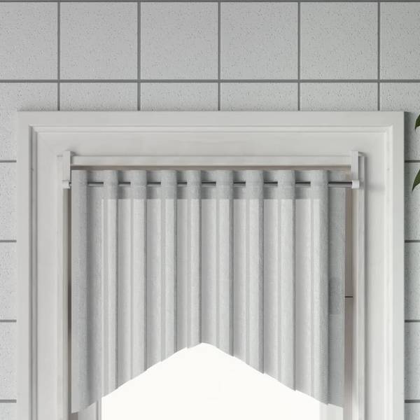 Gardinenstangen 2 Stk. Weiß und Silbern 40-60 cm Aluminium