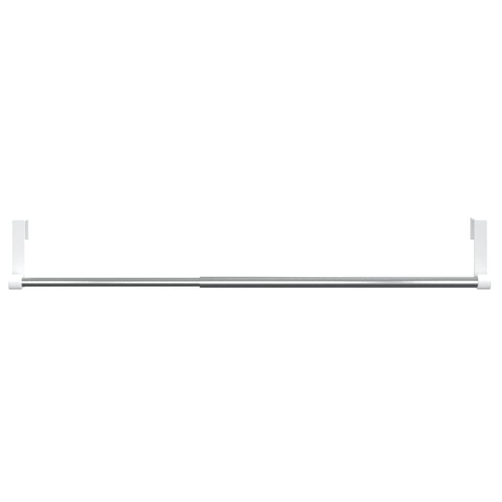 Gardinenstangen 2 Stk. Weiß und Silbern 40-60 cm Aluminium-3