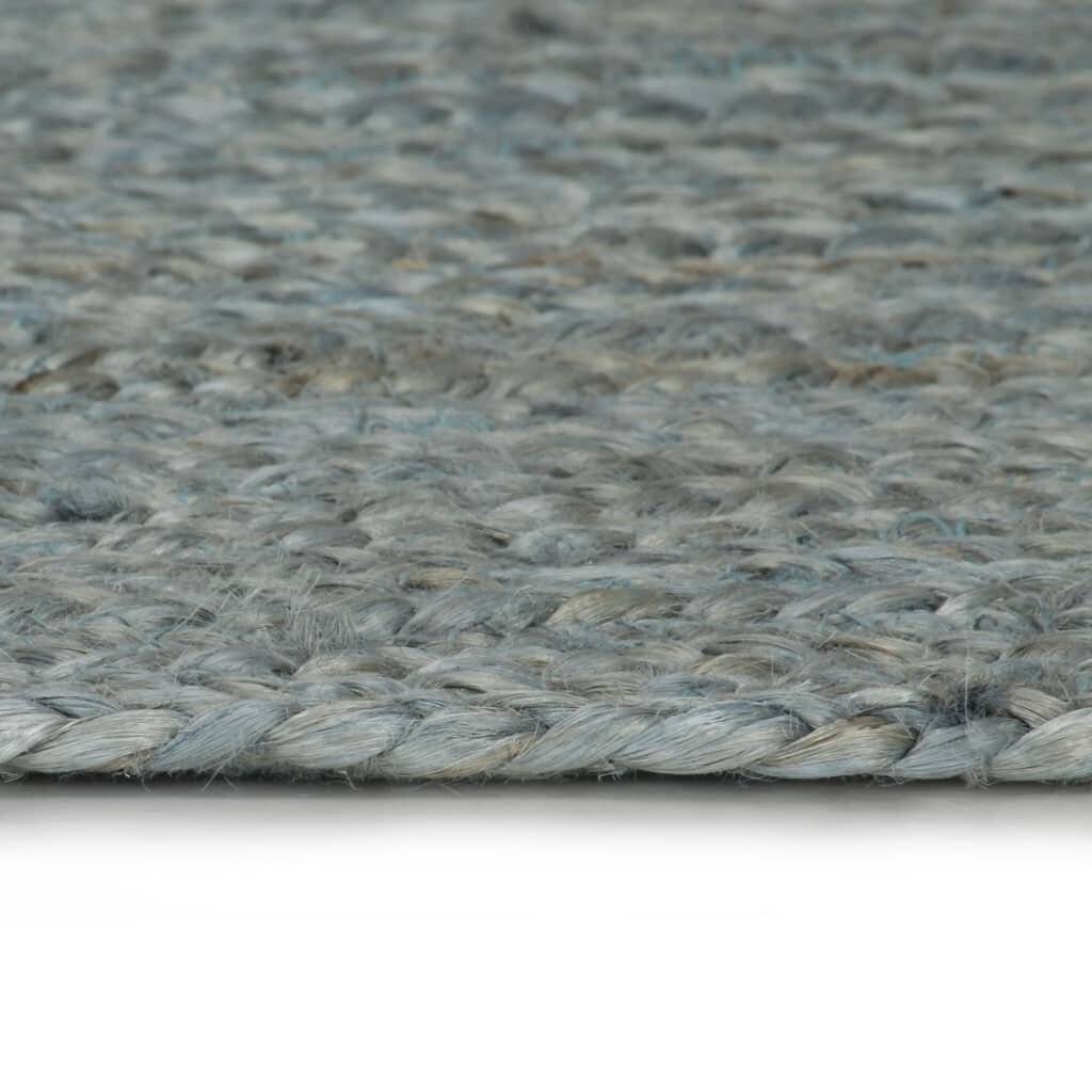Teppich Handgefertigt Jute Rund 240 cm Olivgrün-2