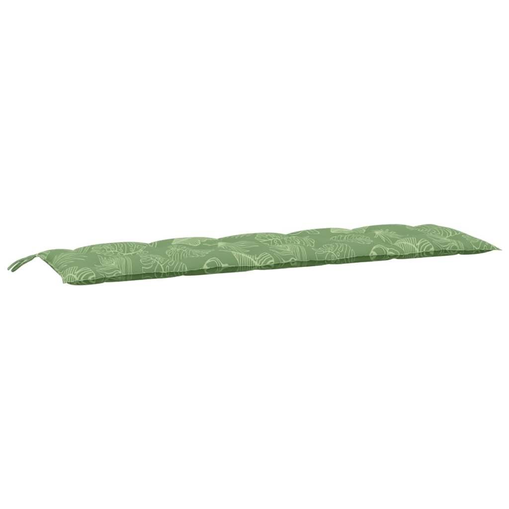 Gartenbank-Auflage Blattmuster 180x50x7 cm Oxford-Gewebe-1