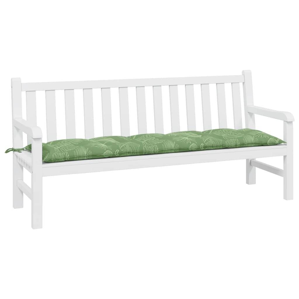 Gartenbank-Auflage Blattmuster 180x50x7 cm Oxford-Gewebe-2