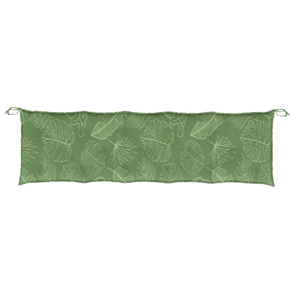 Gartenbank-Auflage Blattmuster 180x50x7 cm Oxford-Gewebe-3