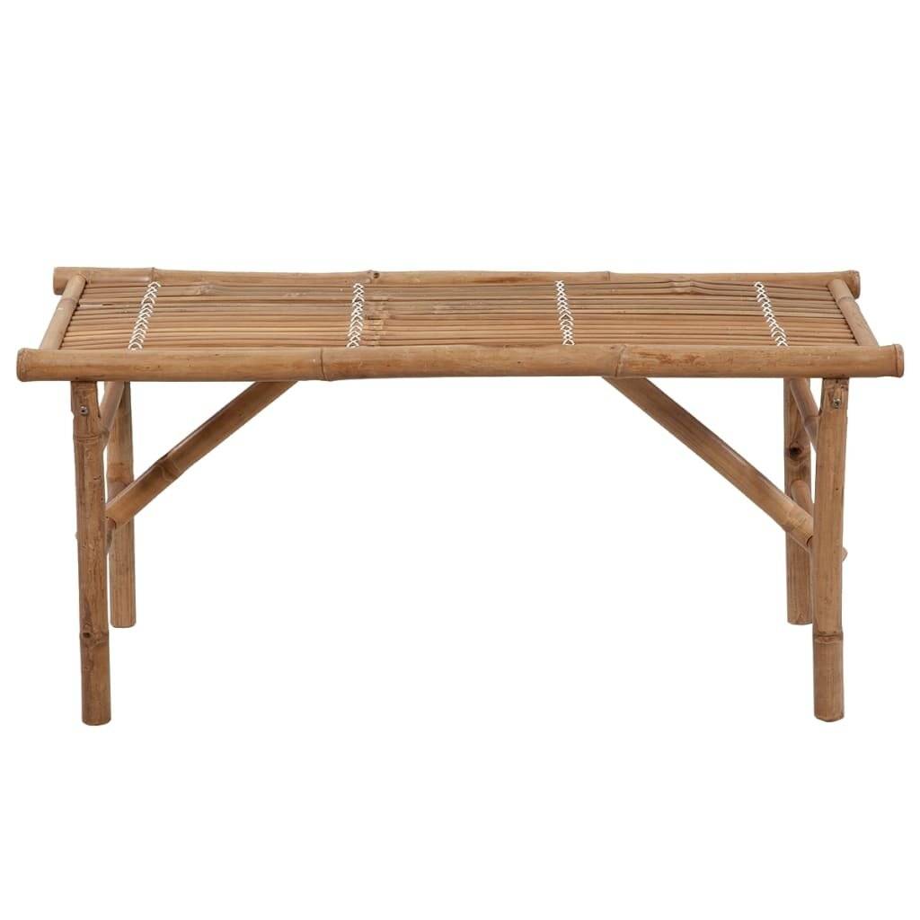 Klappbare Gartenbank mit Auflage 118 cm Bambus-3