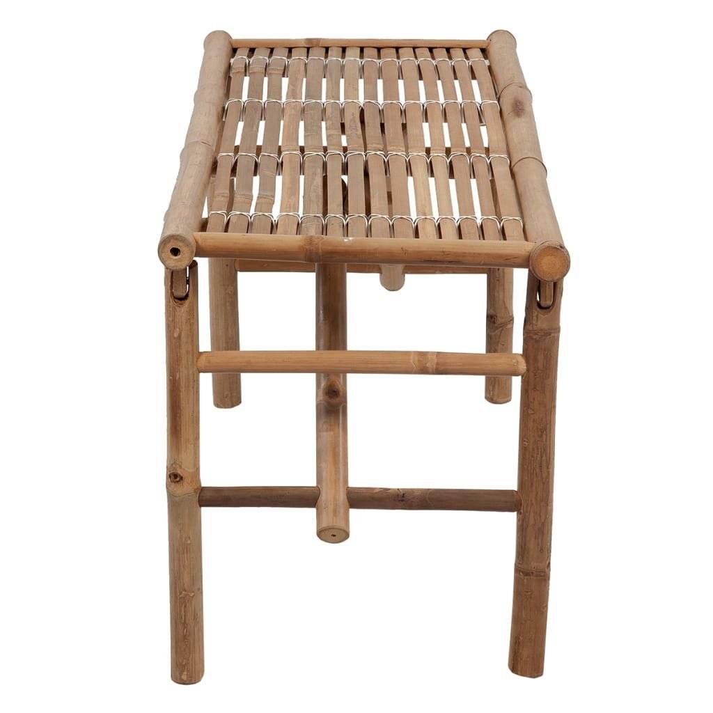 Klappbare Gartenbank mit Auflage 118 cm Bambus-4