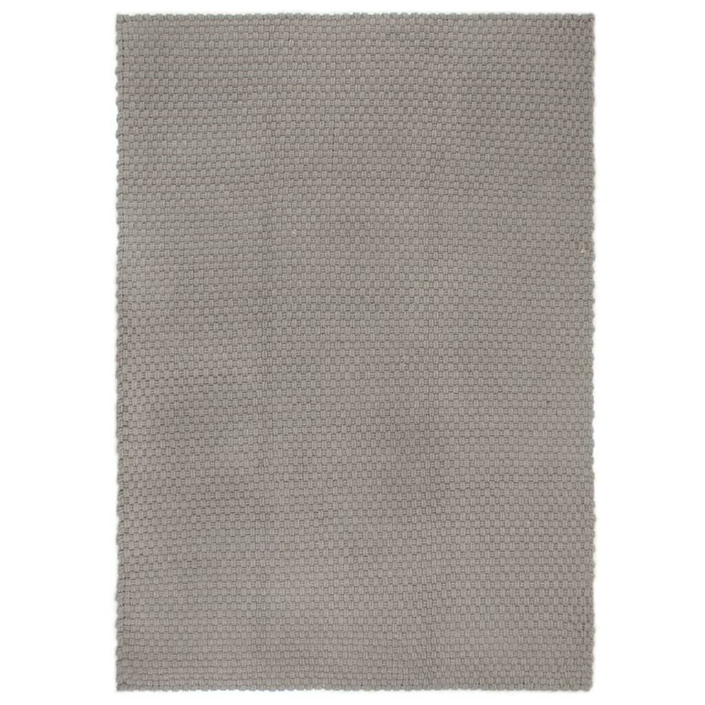 Teppich Rechteckig Grau 160x230 cm Baumwolle-0