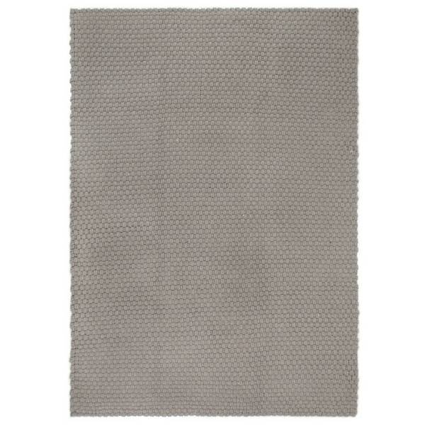 Teppich Rechteckig Grau 160x230 cm Baumwolle