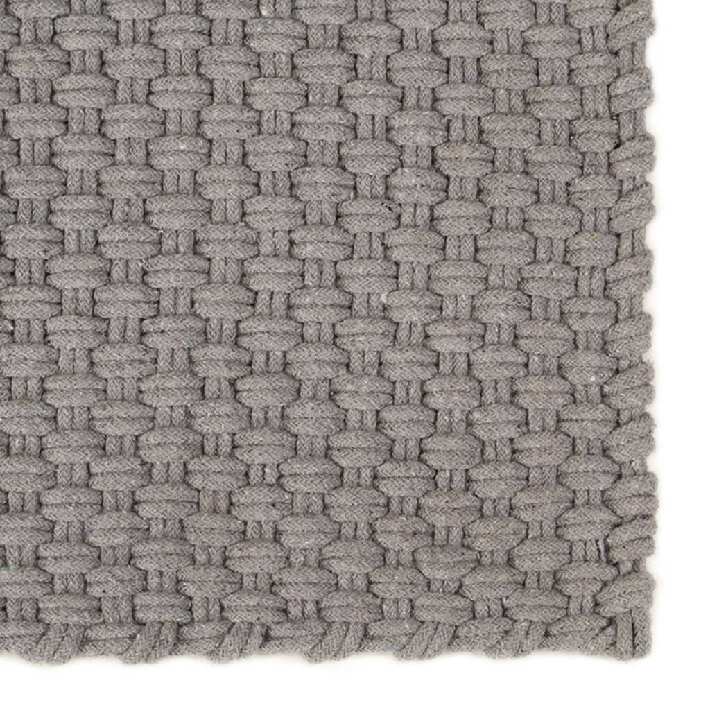 Teppich Rechteckig Grau 160x230 cm Baumwolle-1