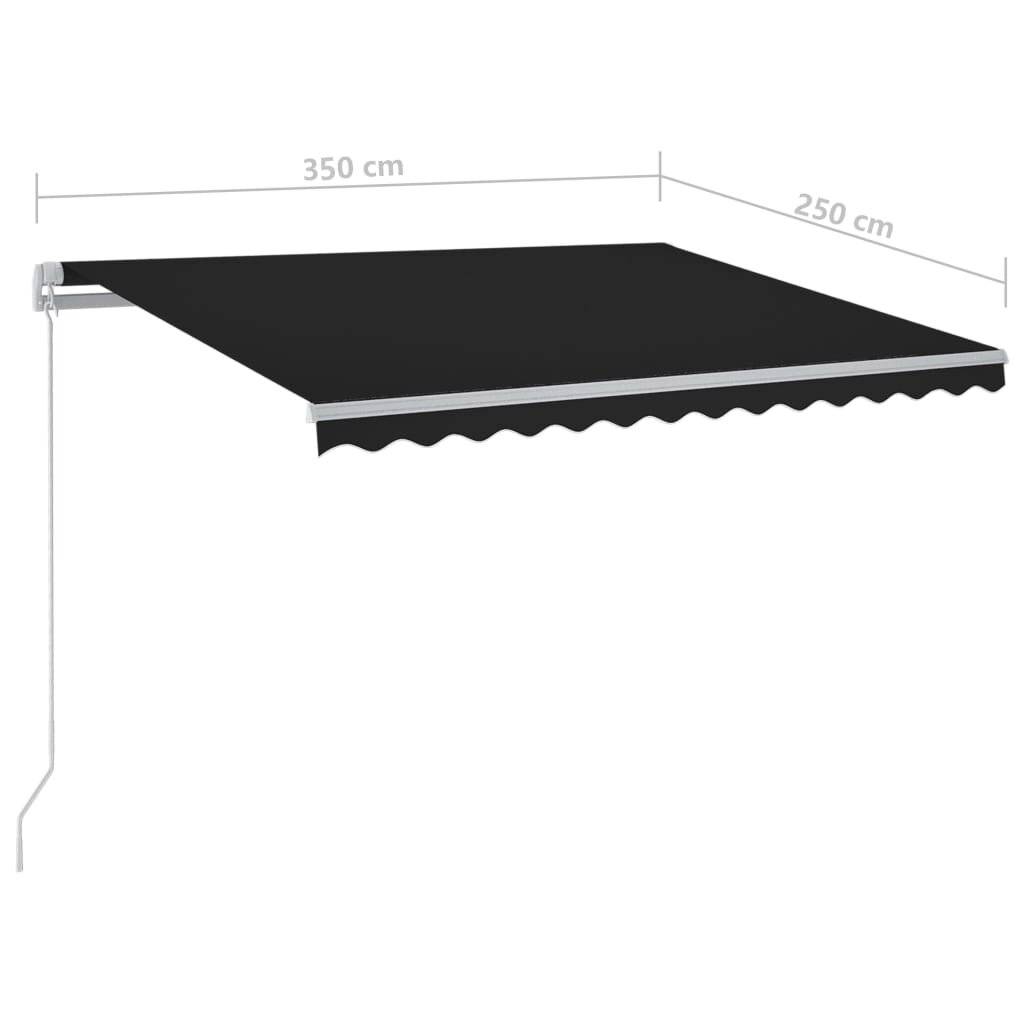 Gelenkarmmarkise Einziehbar mit LED 350x250 cm Anthrazit-6