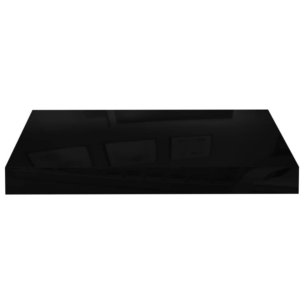 Schwebende Wandregale 2 Stk. Hochglanz-Schwarz 40x23x3,8cm MDF-3