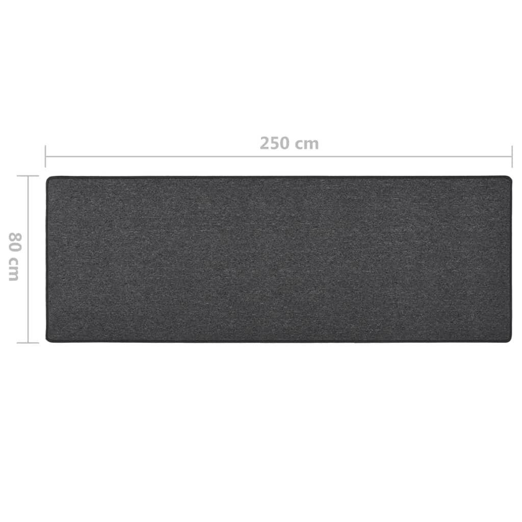 Teppichläufer Anthrazit 80x250 cm-6