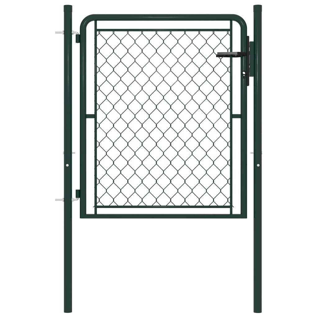 Gartentor Stahl 100 x 75 cm Grün-0
