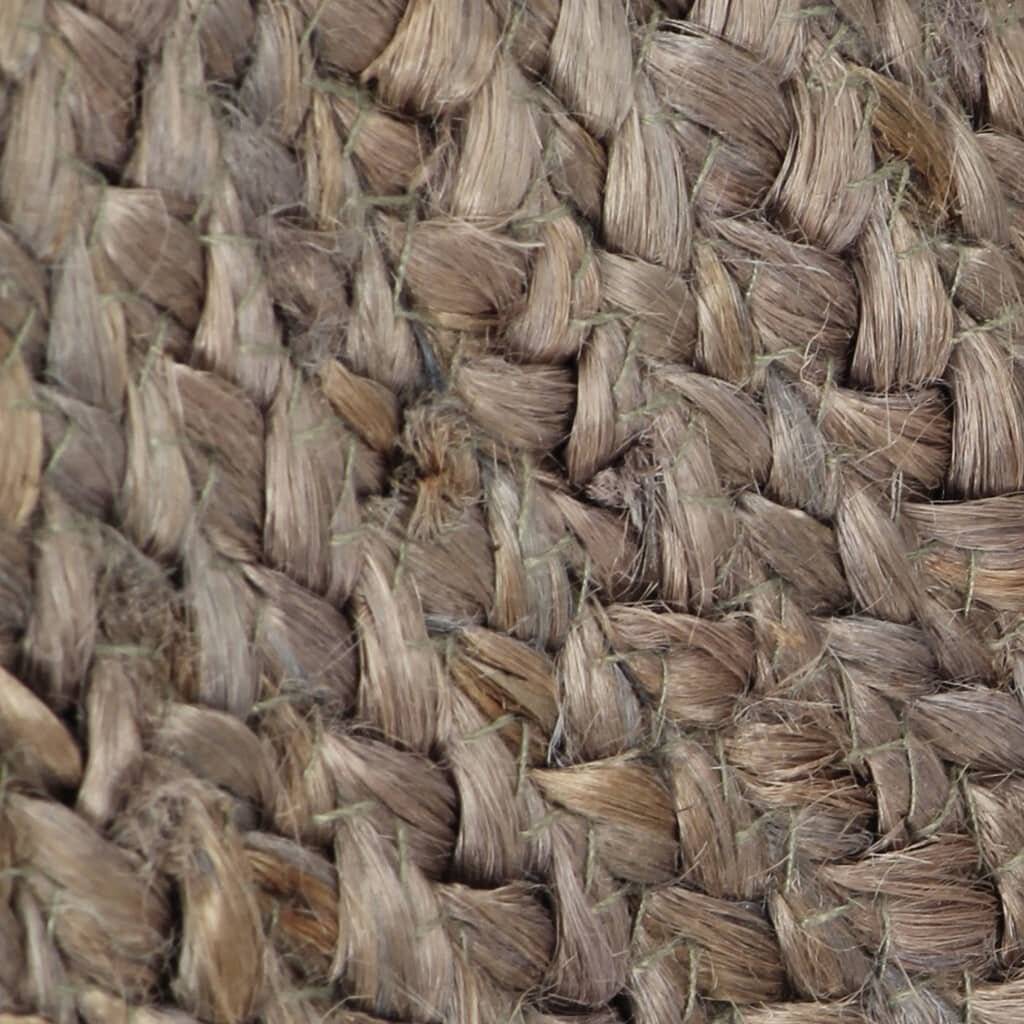 Teppich Handgefertigt Jute Rund 180 cm Grau-4