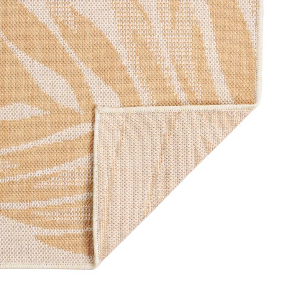 Outdoor-Teppich Flachgewebe 140x200 cm Blattmuster-1