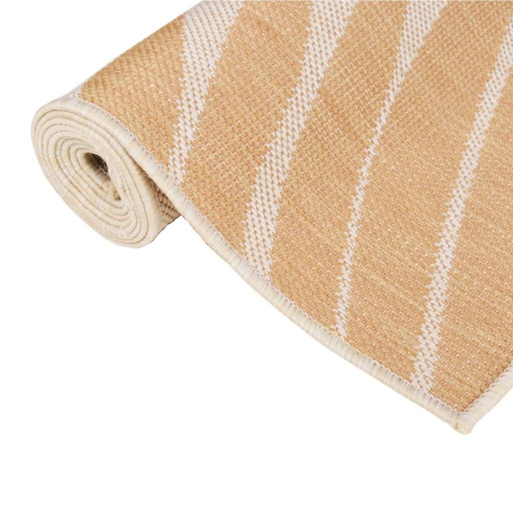 Outdoor-Teppich Flachgewebe 140x200 cm Blattmuster-2