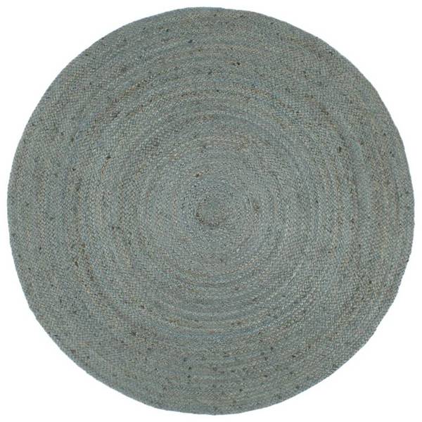Teppich Handgefertigt Jute Rund 180 cm Olivgrün