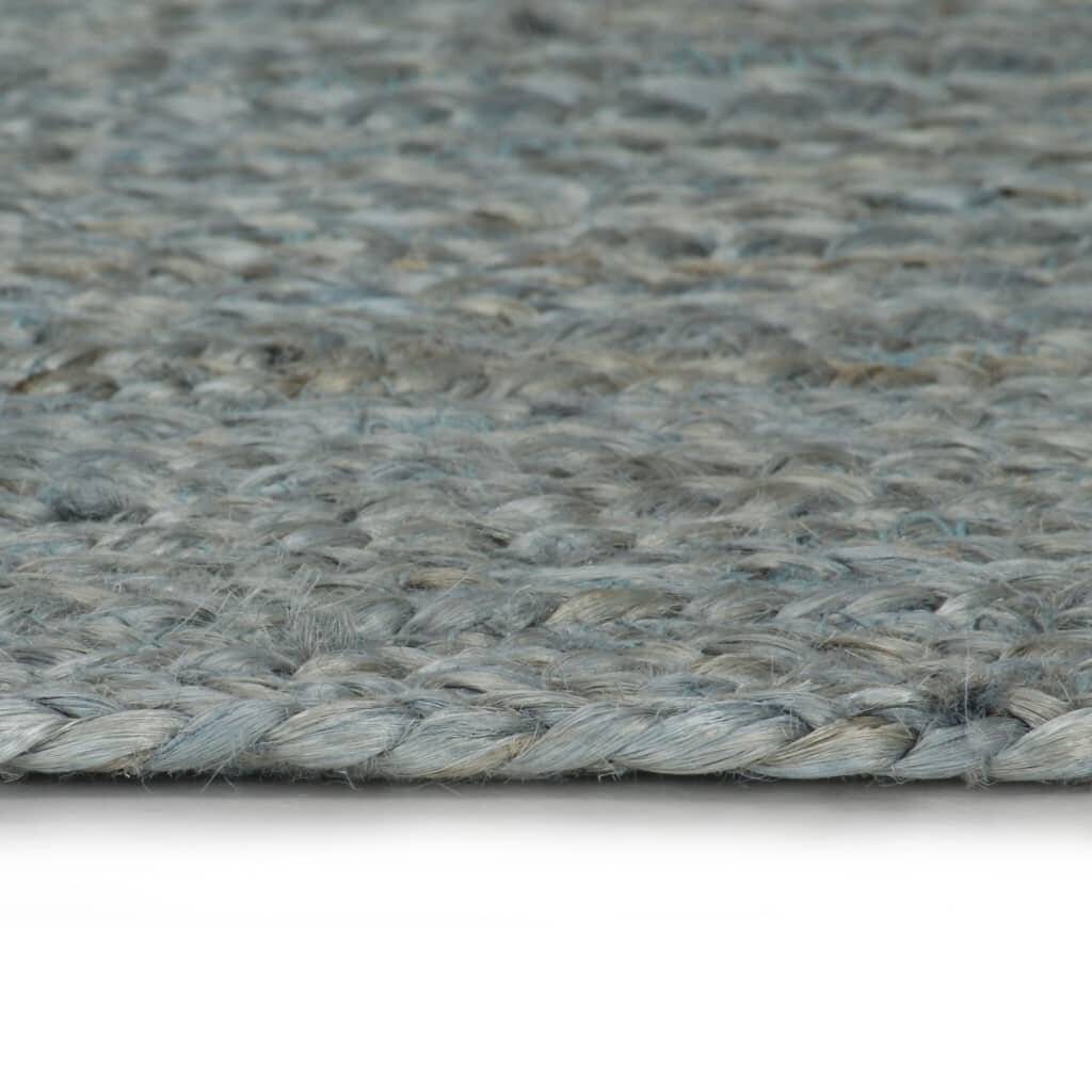Teppich Handgefertigt Jute Rund 180 cm Olivgrün-2