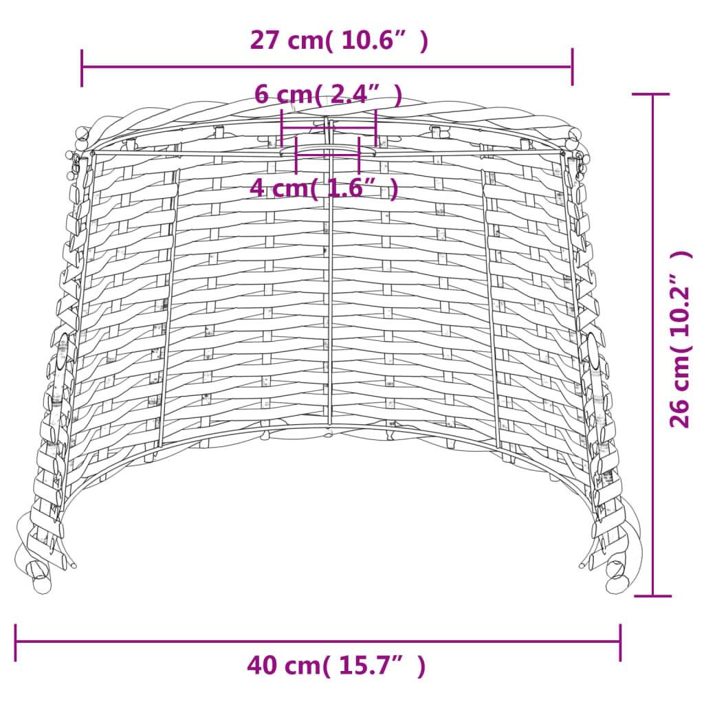 Lampenschirm Braun Ø40x26 cm Korbweide-5