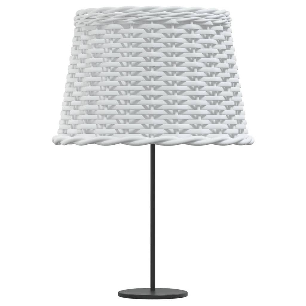 Lampenschirm Weiß Ø40x26 cm Korbweide-3