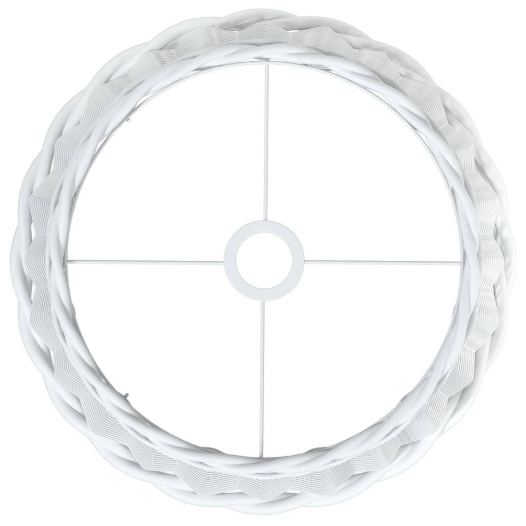 Lampenschirm Weiß Ø40x26 cm Korbweide-4