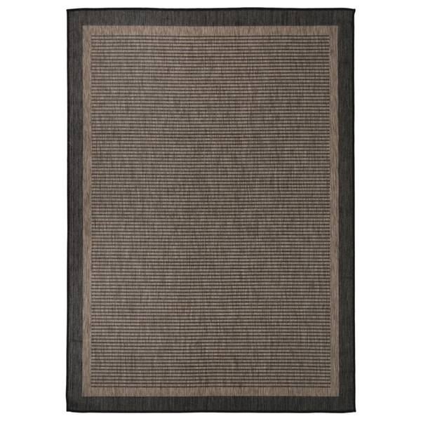 Outdoor-Teppich Flachgewebe 120x170 cm Dunkelbraun