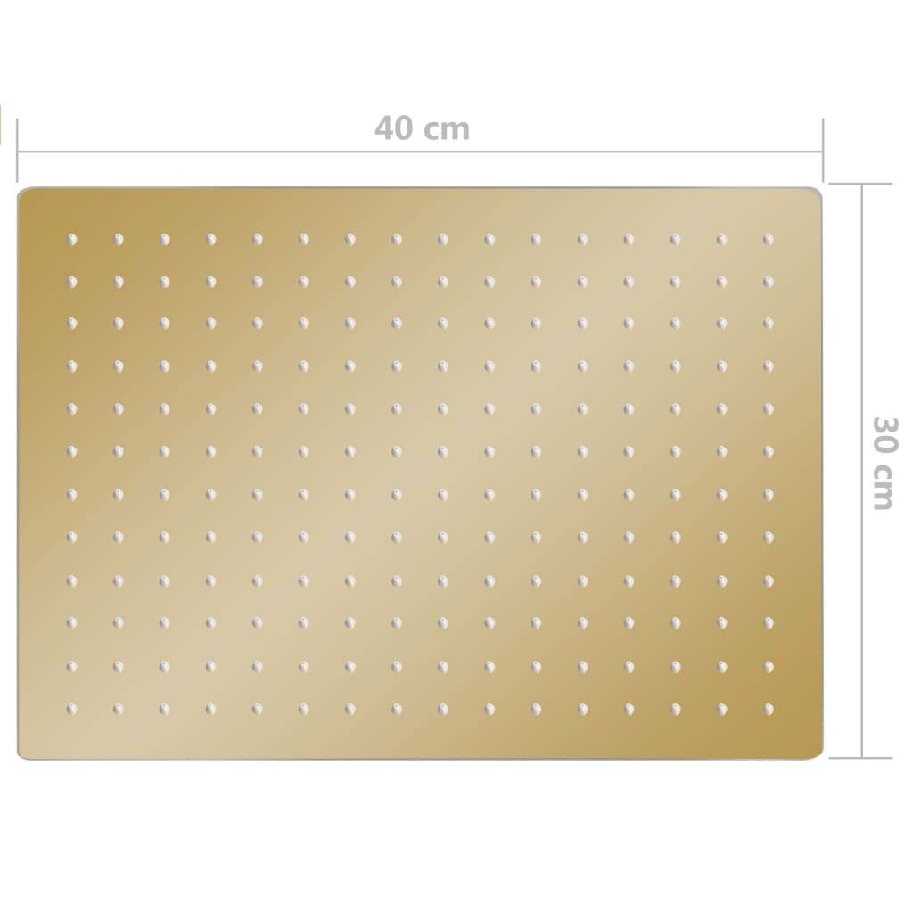 Regenbrause Edelstahl 40x30 cm Rechteckig Golden-6