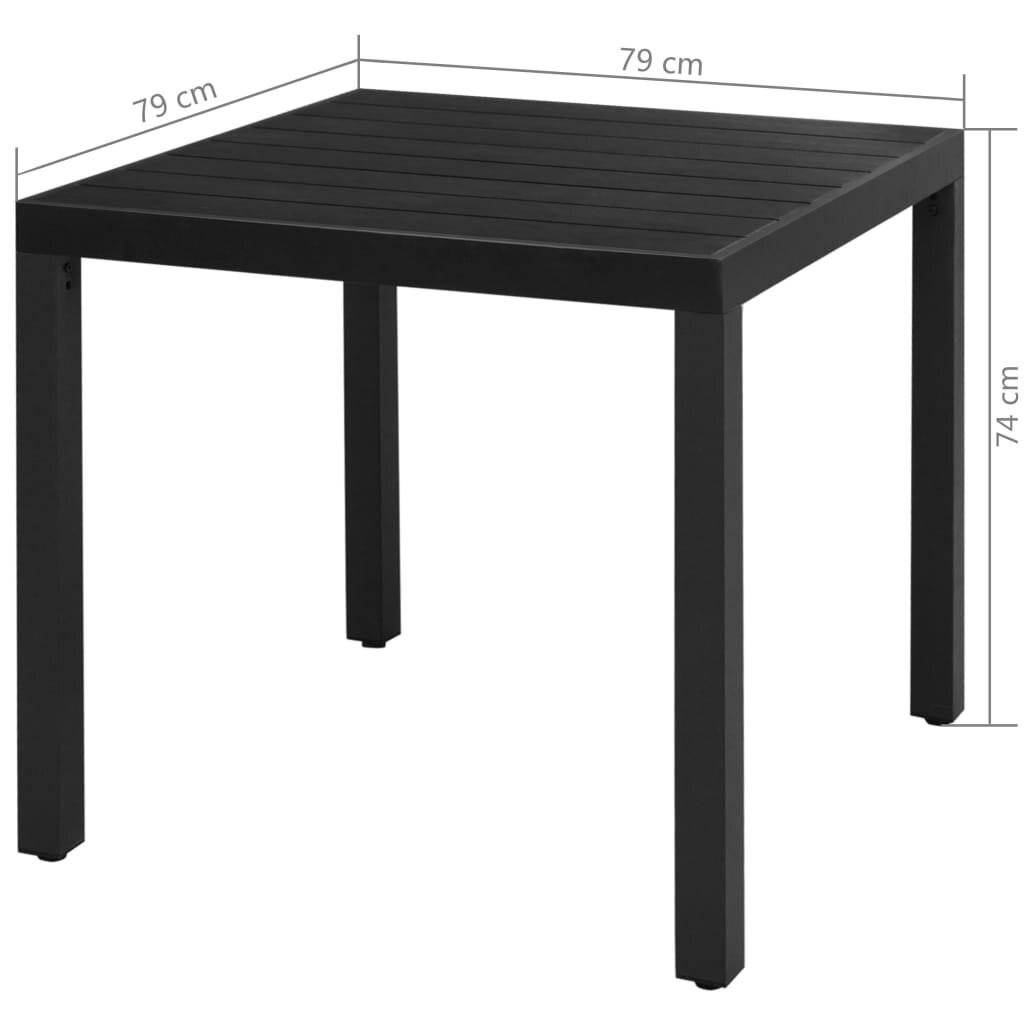 3-tlg. Garten-Essgruppe PVC Rattan Schwarz-5
