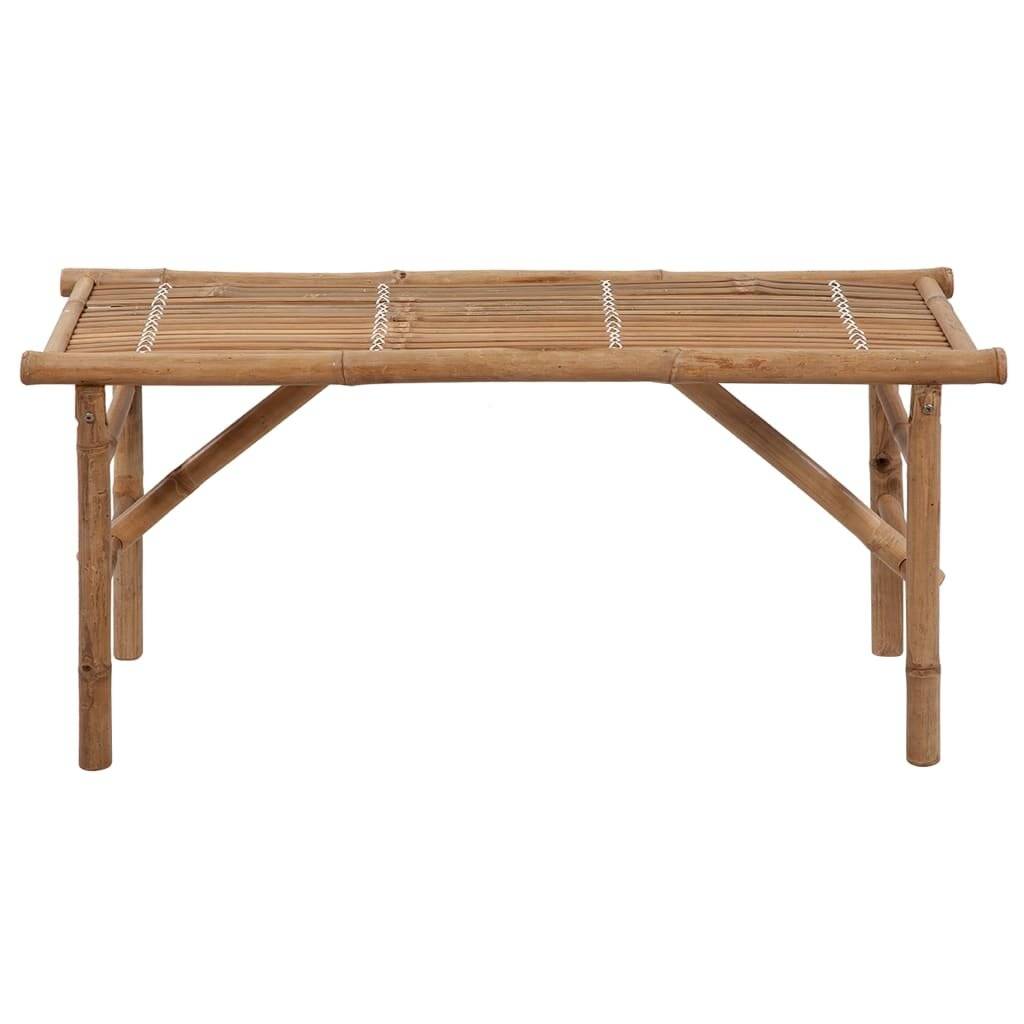 Klappbare Gartenbank mit Auflage 118 cm Bambus-2