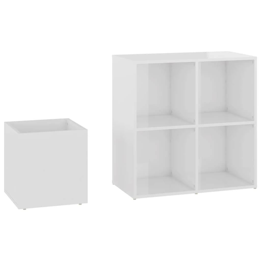 Flur-Schuhschrank Hochglanz-Weiß 105x35,5x70 cm Holzwerkstoff-6