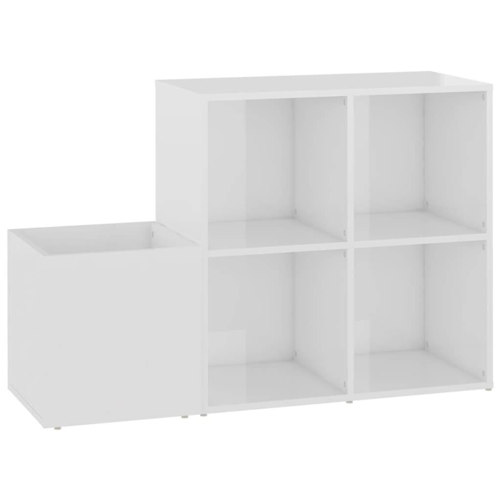 Flur-Schuhschrank Hochglanz-Weiß 105x35,5x70 cm Holzwerkstoff-1