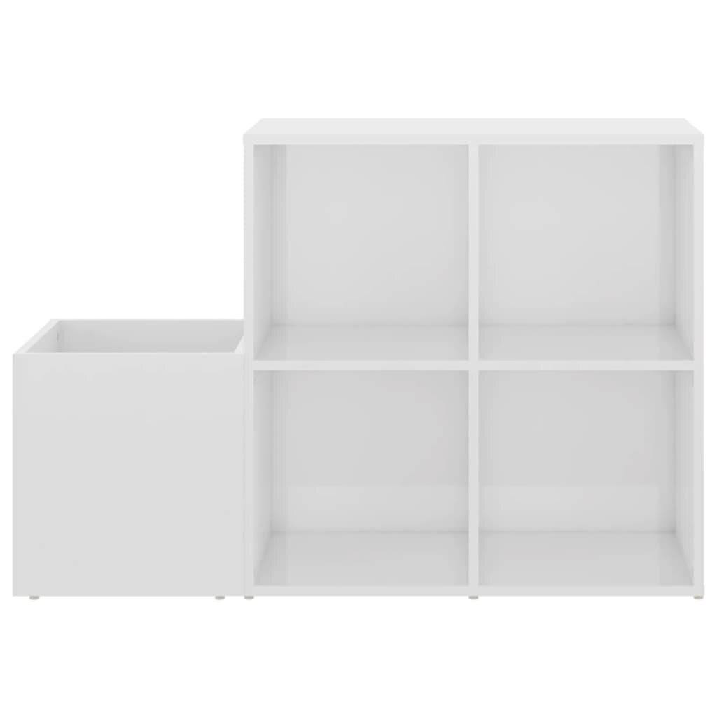 Flur-Schuhschrank Hochglanz-Weiß 105x35,5x70 cm Holzwerkstoff-4
