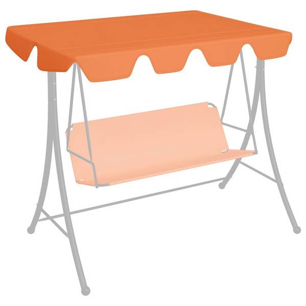 Ersatzdach für Gartenschaukel Orange 192x147 cm 270 g/m²
