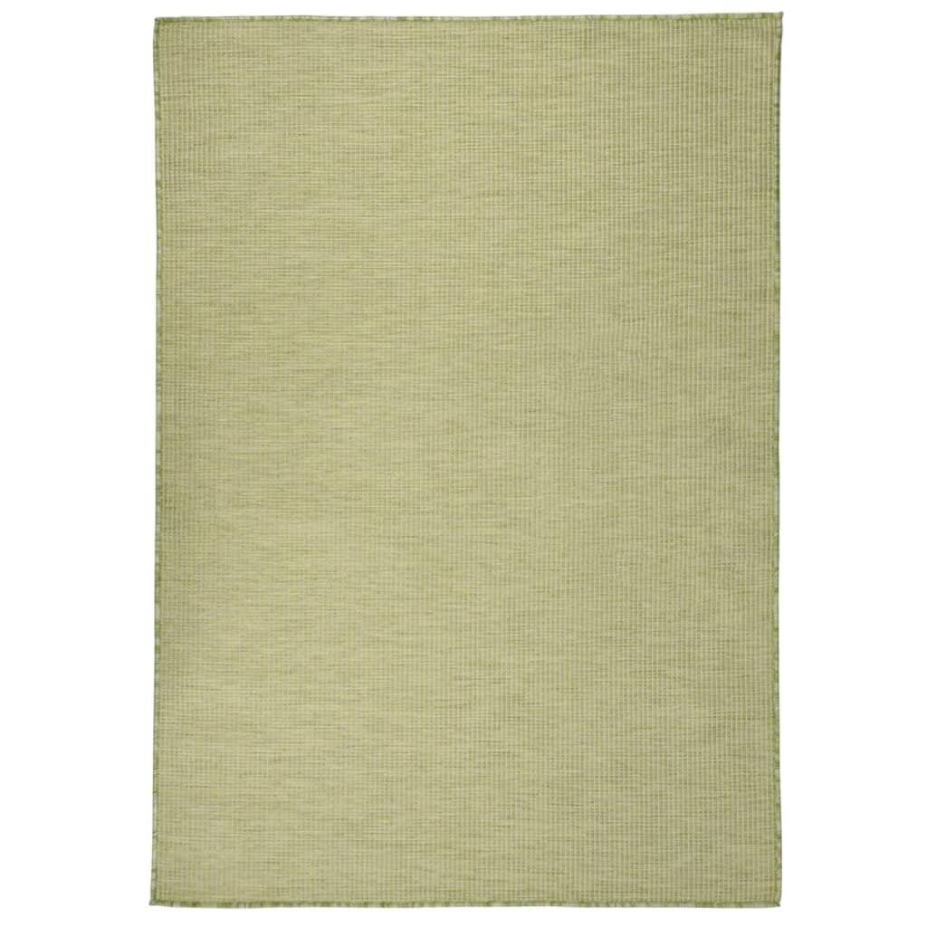 Outdoor-Teppich Flachgewebe 140x200 cm Grün-0