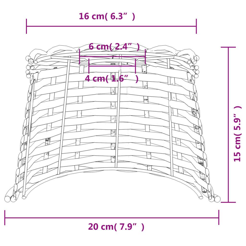 Lampenschirm Braun Ø20x15 cm Korbweide-6
