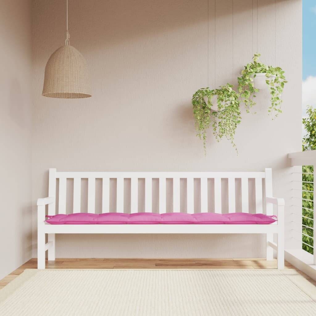 Gartenbank-Auflage Rosa 200x50x7 cm Stoff-0