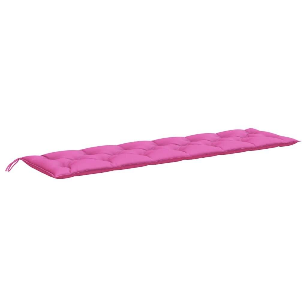 Gartenbank-Auflage Rosa 200x50x7 cm Stoff-1