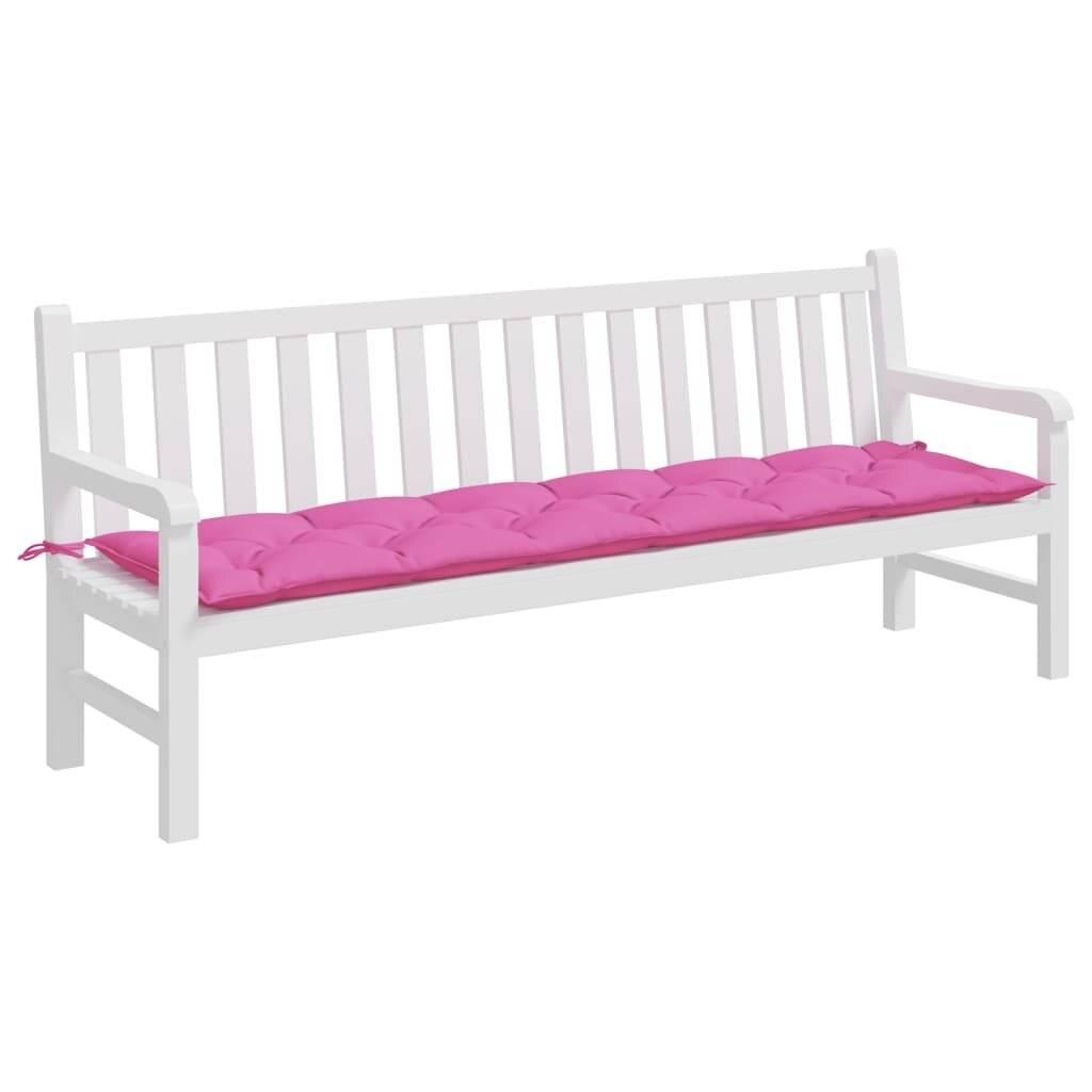 Gartenbank-Auflage Rosa 200x50x7 cm Stoff-2