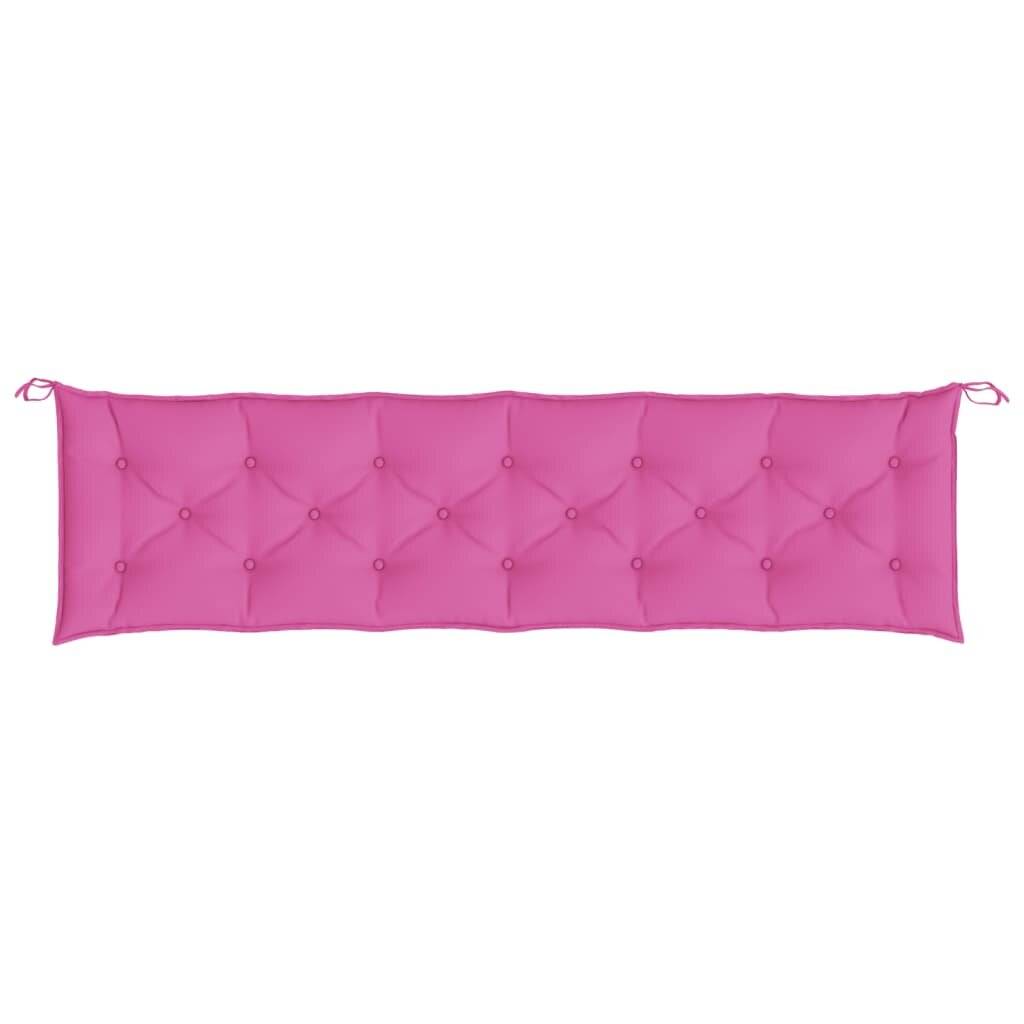 Gartenbank-Auflage Rosa 200x50x7 cm Stoff-3
