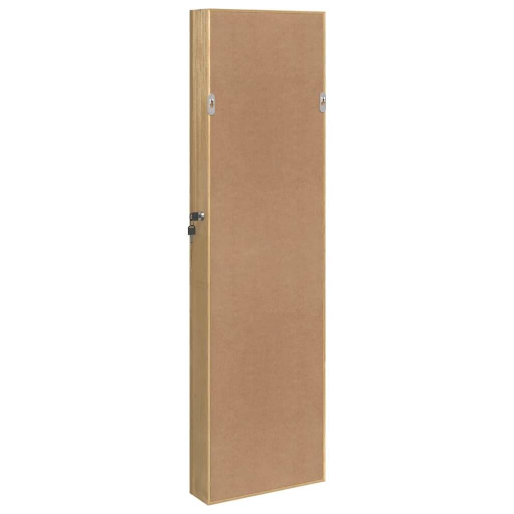 Schmuckschrank mit Spiegel Wandmontage 30x8,5x106 cm-6