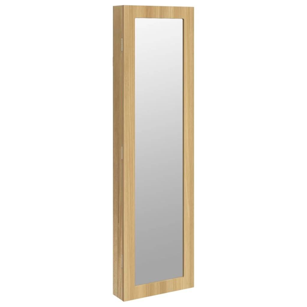Schmuckschrank mit Spiegel Wandmontage 30x8,5x106 cm-1