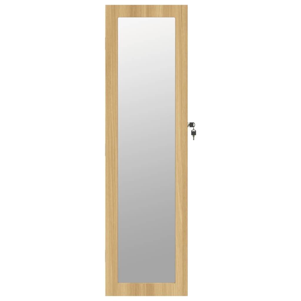 Schmuckschrank mit Spiegel Wandmontage 30x8,5x106 cm-3