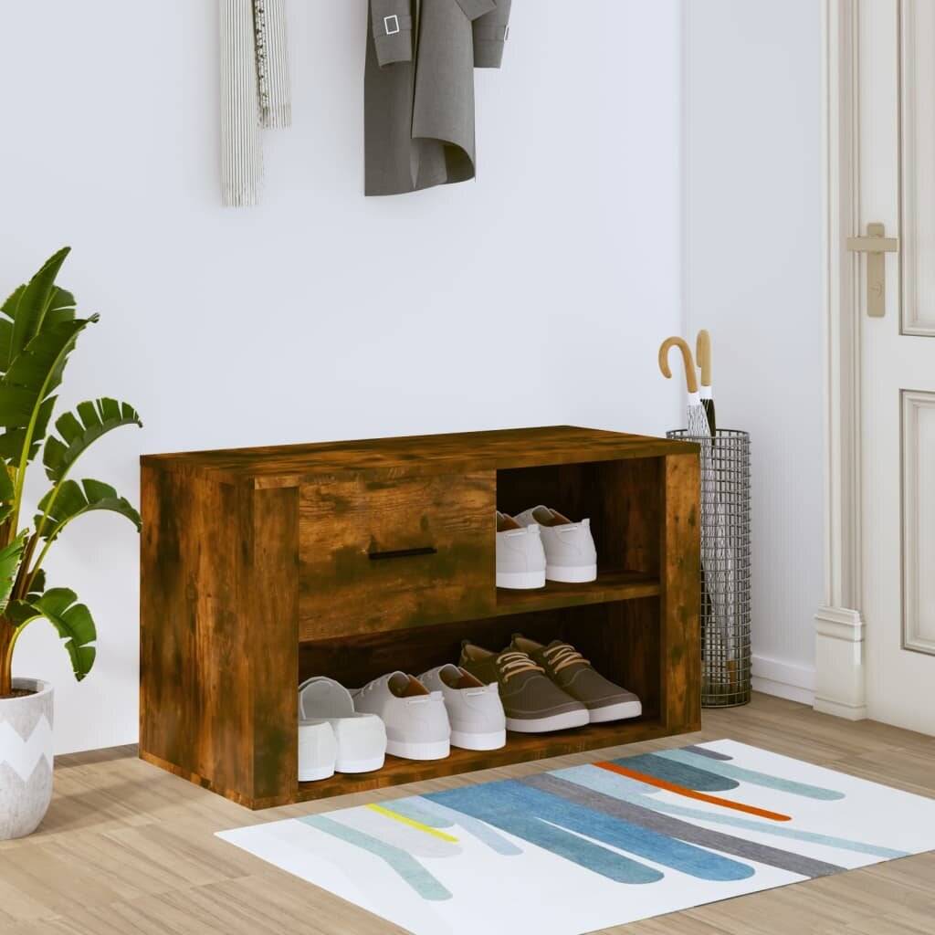 Schuhschrank Räuchereiche 80x35x45 cm Holzwerkstoff-0