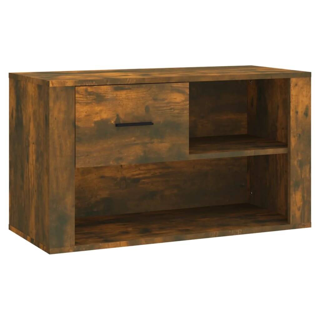 Schuhschrank Räuchereiche 80x35x45 cm Holzwerkstoff-1