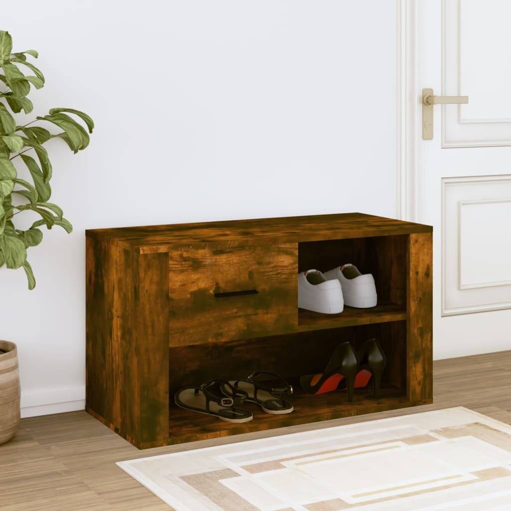 Schuhschrank Räuchereiche 80x35x45 cm Holzwerkstoff-2