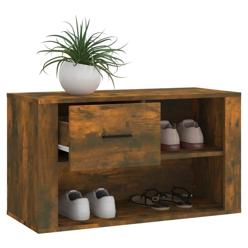 Schuhschrank Räuchereiche 80x35x45 cm Holzwerkstoff-3