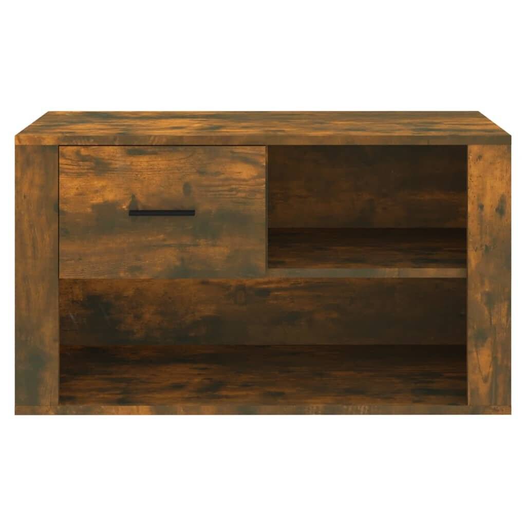 Schuhschrank Räuchereiche 80x35x45 cm Holzwerkstoff-4