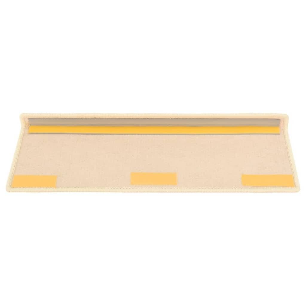 Treppenmatten Selbstklebend Sisal 15 Stk. 65x25 cm Hellbeige-4