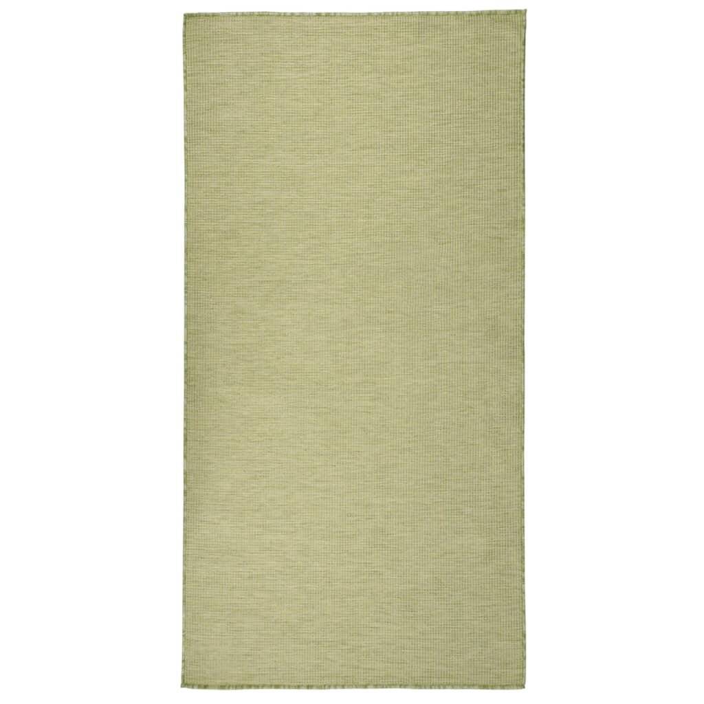 Outdoor-Teppich Flachgewebe 100x200 cm Grün-0