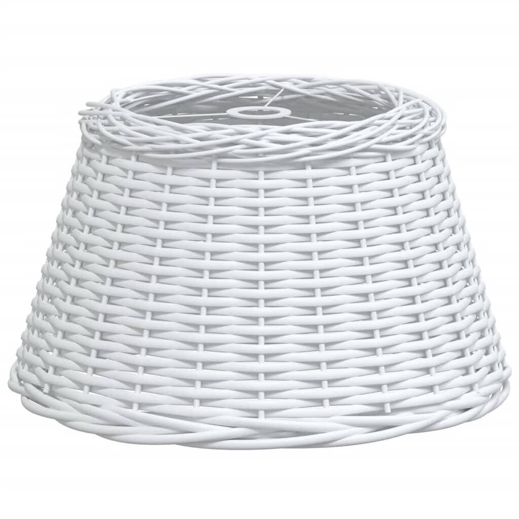 Lampenschirm Weiß Ø50x30 cm Korbweide-1